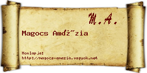 Magocs Amázia névjegykártya